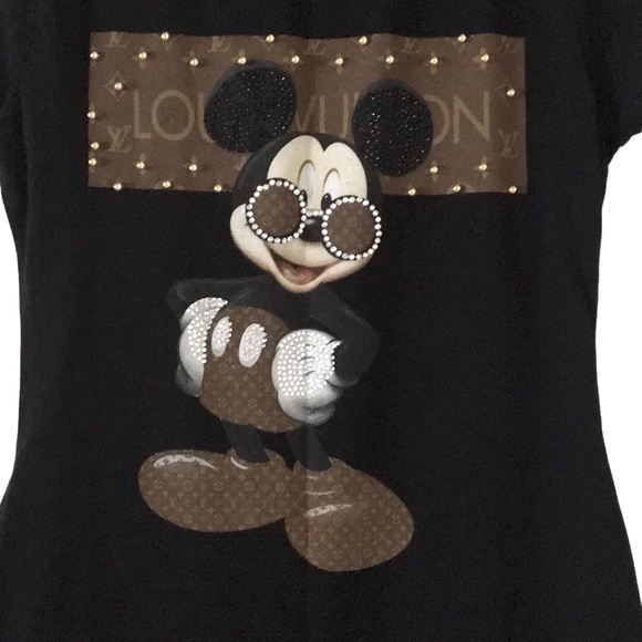 ‼️🤎Disney - print / Mickey Mouse short sleeve dress 👗 - Picture 4 of 6